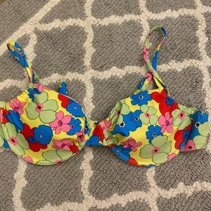 Colorful floral swimsuit top